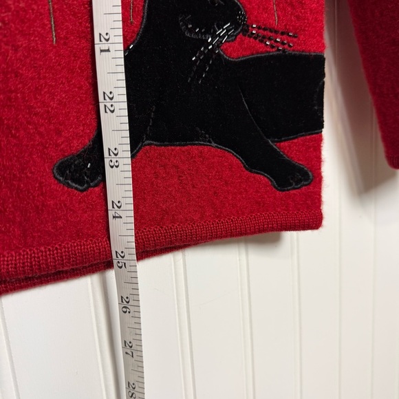 Vintage Lisa International Jacket Size Medium 100% Boiled Wool Zip Black Panther - Picture 5 of 12